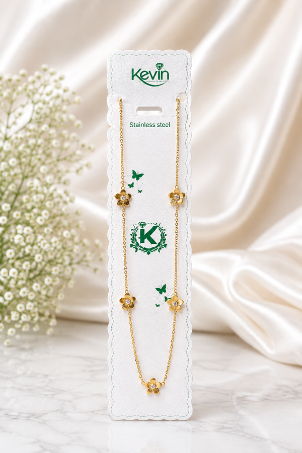 Golden Floral Necklace